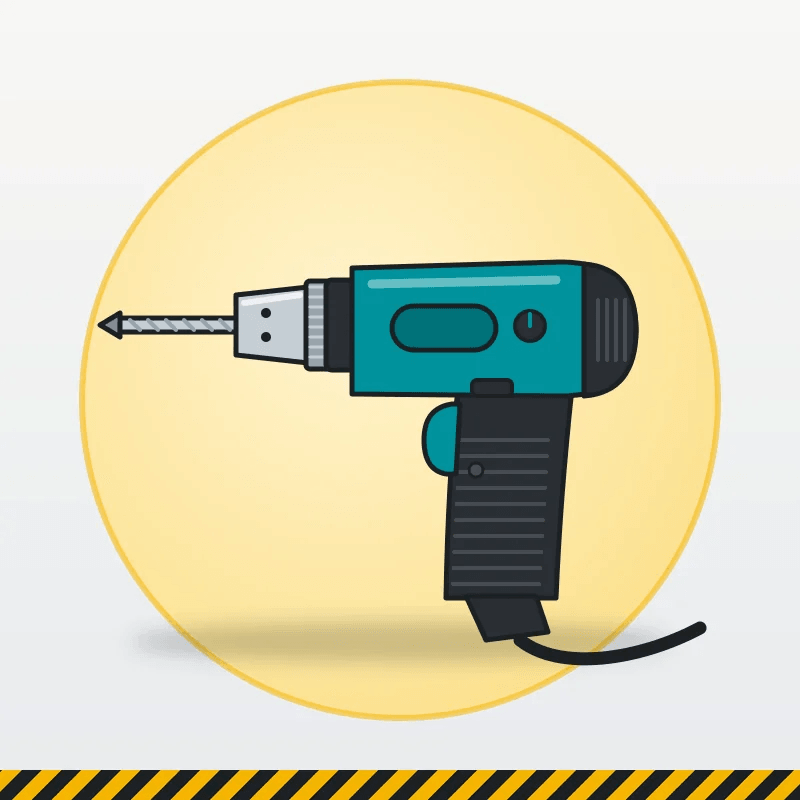 Makita M8103B Bor Beton Ekonomis 13 mm — ilustrasi bor beton impact drill berwarna hijau tosca dengan chuck 13 mm